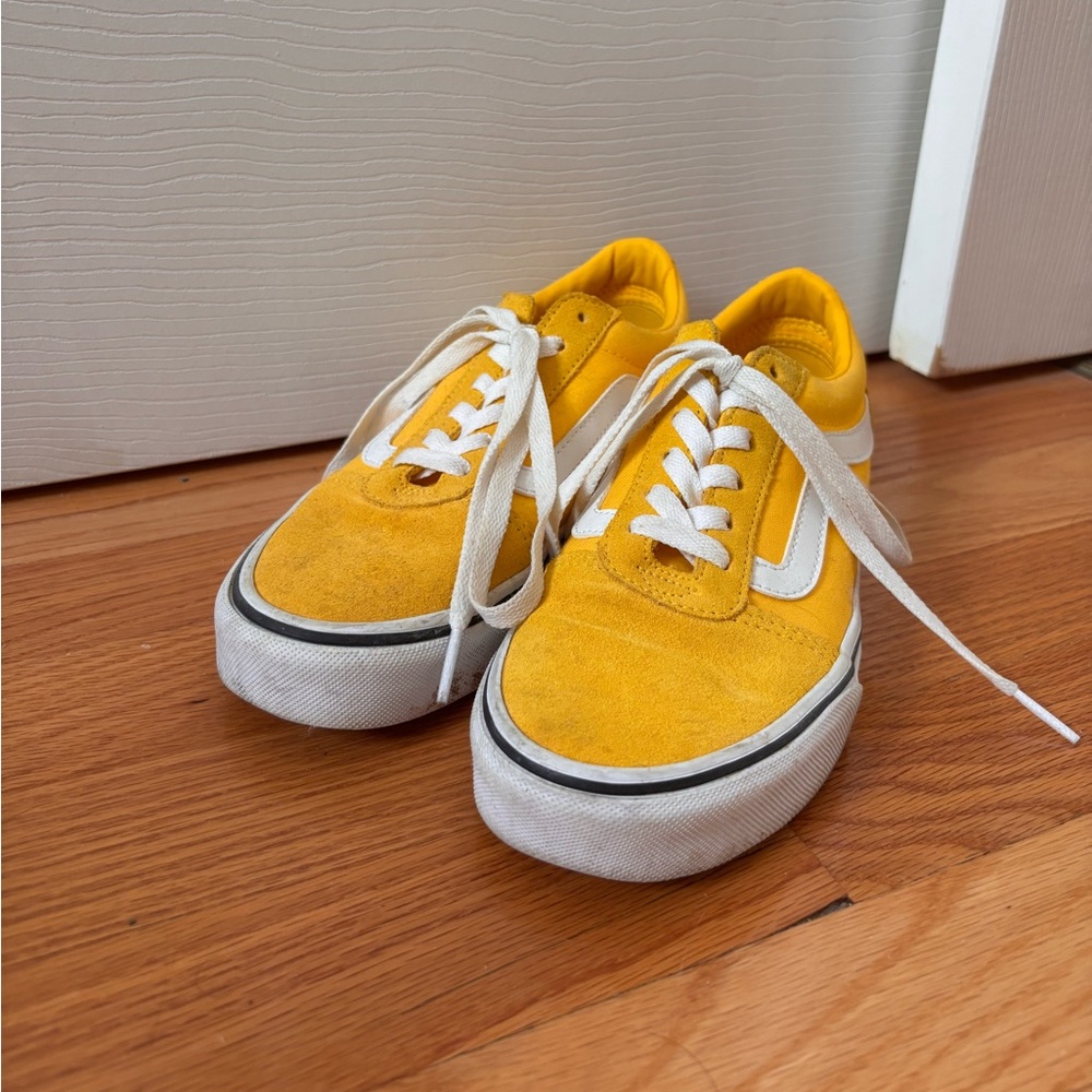 Vans Yellow and White Women's Sneakers